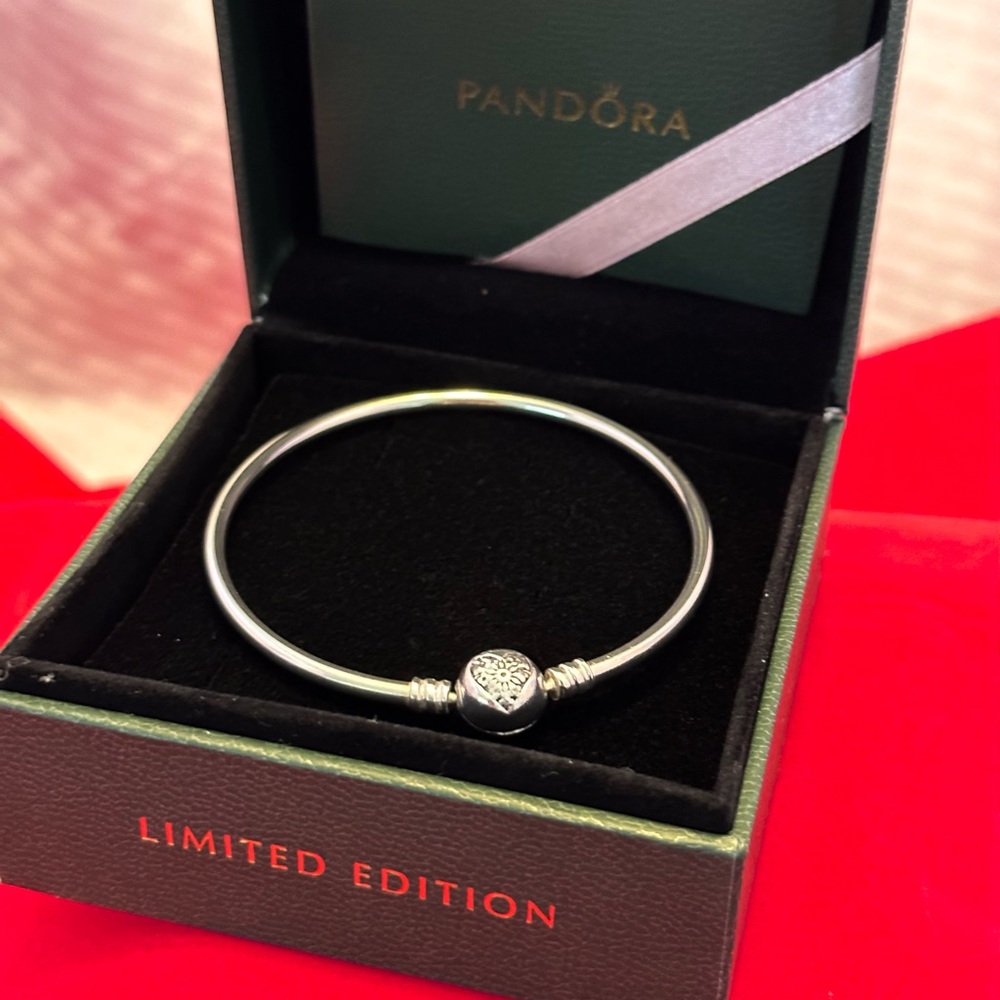 💕🌈💕 PANDORA AUTHENTIC LIMITED EDITION BRACELET BANGLE YOU MELT MY HEART ♥️